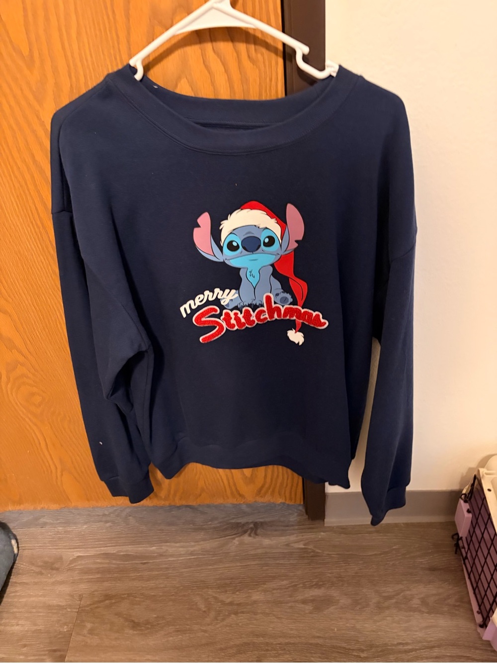 Navy 'Merry Stitchmas' Stitch Graphic Sweatshirt